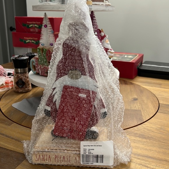 🎄🎄Rae Dunn Wooden Christmas Gnome “SANTA PLEASE STOP HERE”. ( 2 Available) - Picture 6 of 6